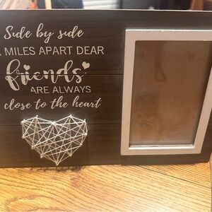 Heartfelt Friends Photo Frame - Brown and Silver